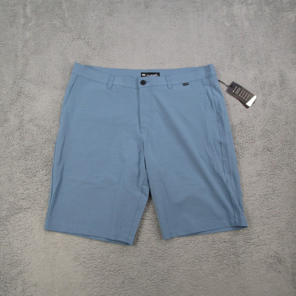 TravisMathew Pinch Hitter Shorts Mens 40 Copen Blue Speckled 1MV252 Golf NWT